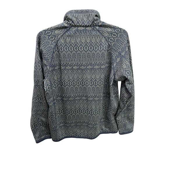 Vintage Y2K Patagonia Men's Medium Aztec Print Tribal Fish 1/4 Zip Fleece - Picture 6 of 6
